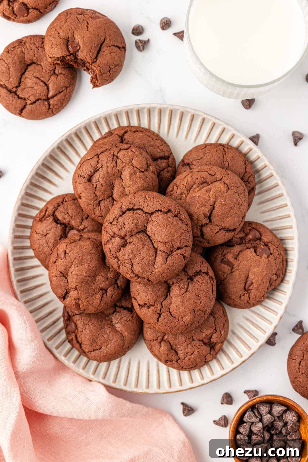 Irresistible Chocolate Cake Mix Cookies 14 Close-up of a single perfect chocolate cake mix cookie, showcasing its rich texture