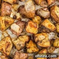 Easy roasted potatoes with onions