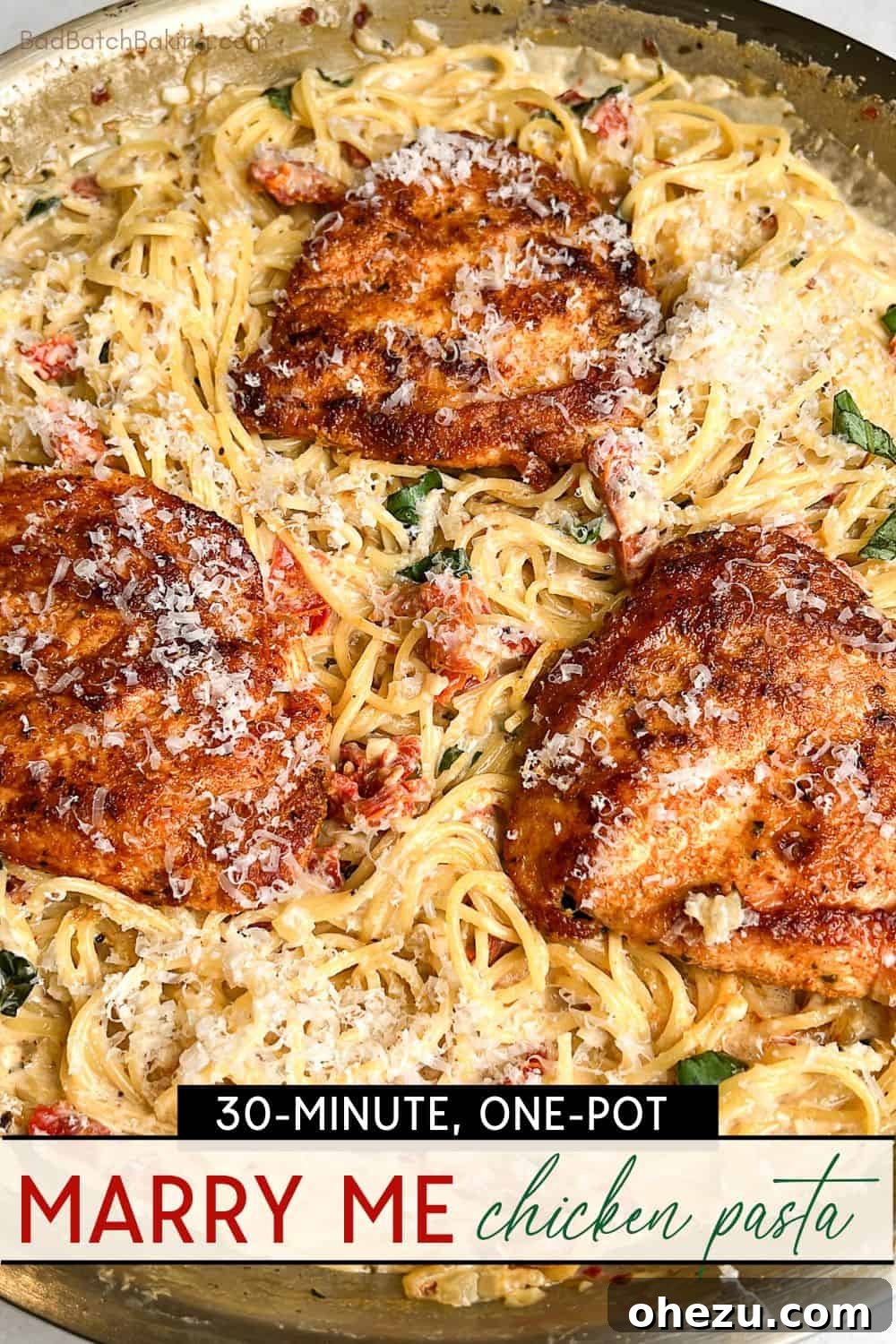 Skillet Chicken Orzo That Wins Hearts 8 Marry Me Chicken Pasta recipe in a large pot, ready to be served.