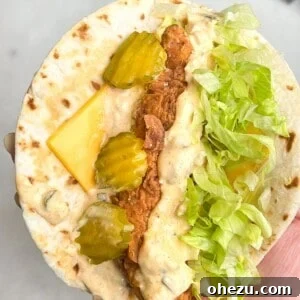 Ultimate Chicken Big Mac Taco 14 A delicious Chicken Big Mac Taco, ready to be enjoyed.