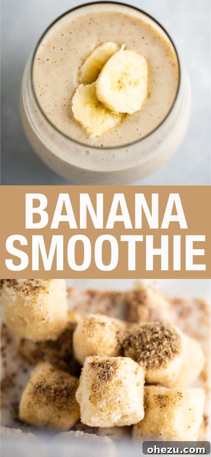 Banana Bliss 7 A vibrant, Pinterest-friendly image with the bold text "Banana Smoothie" prominently displayed, encouraging social media sharing and recipe saving.