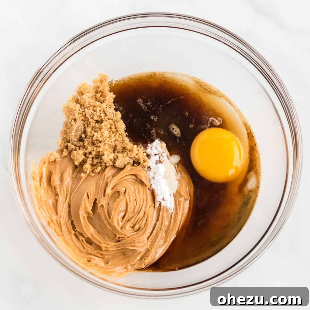 Gluten-Free Peanut Butter Cookies 4 Adding all the cookie ingredients into a large mixing bowl