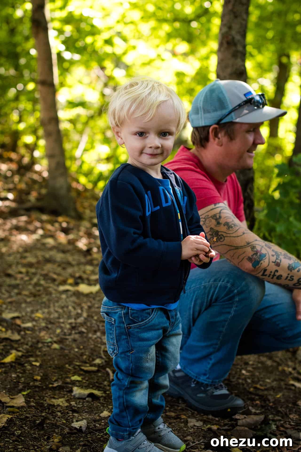 My Five-Year Food Blogging Journey 13 toddler boy smiling with dad in the background