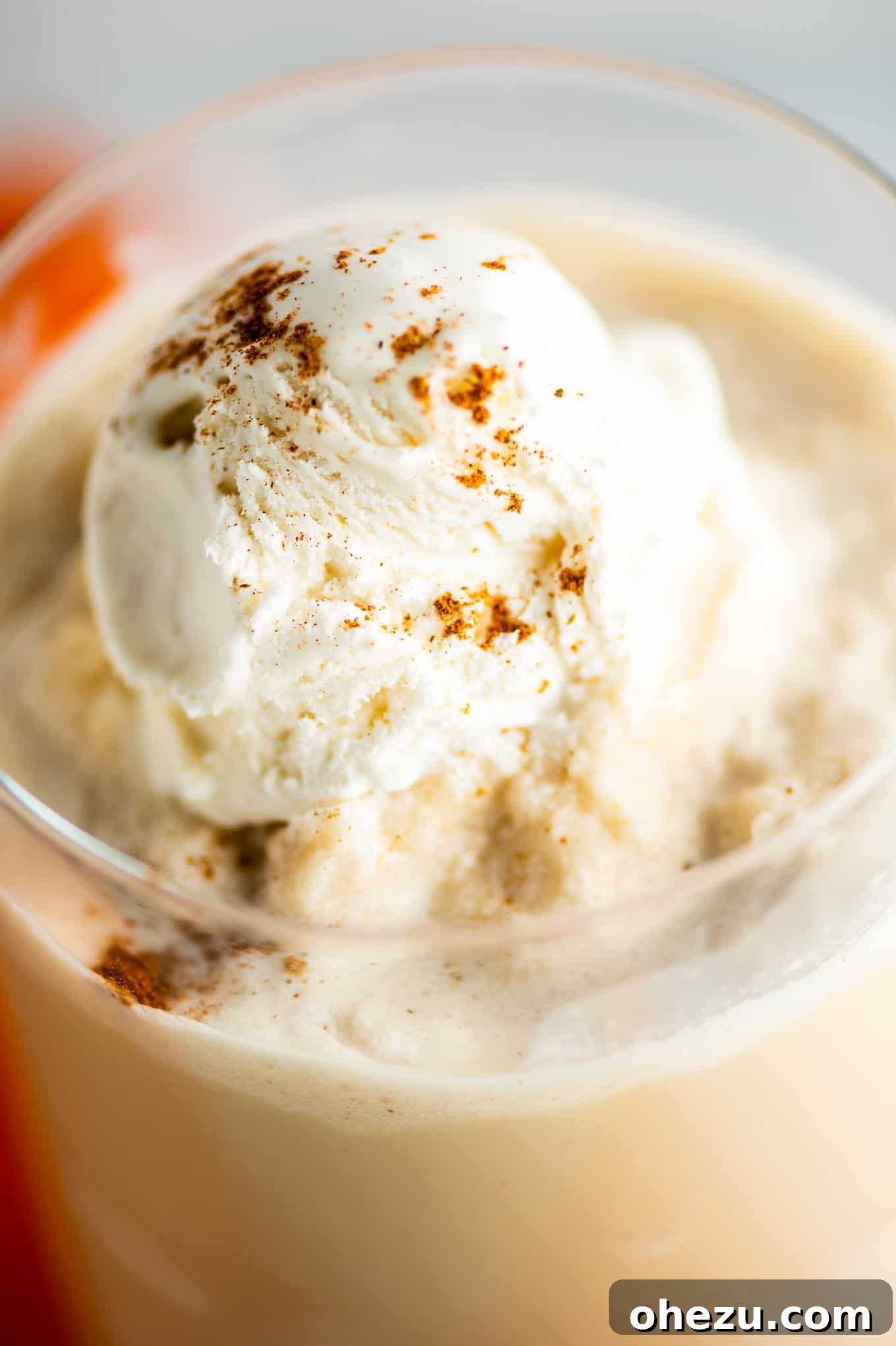 Chilled Pumpkin Dream 4 whipped cream on top of the pumpkin spice frappuccino, garnished with cinnamon