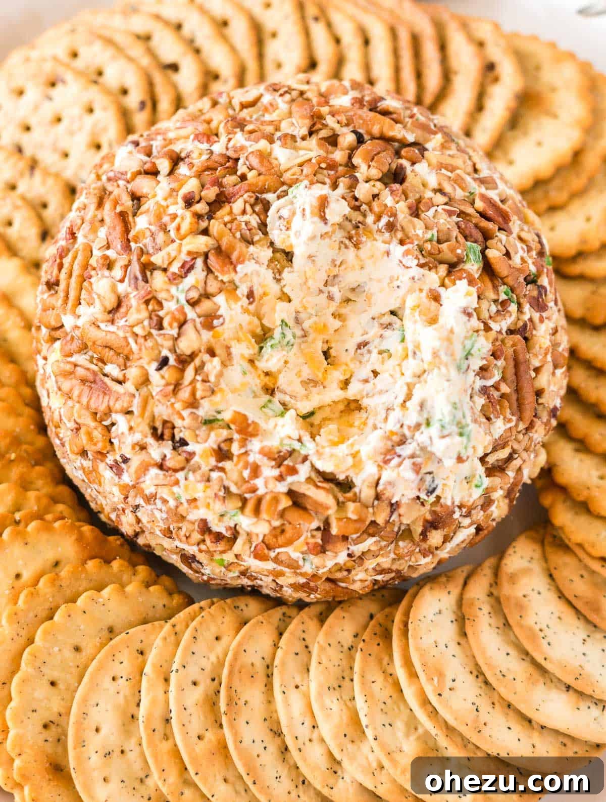 The Ultimate Cheese Ball 12 cheese ball platter with crackers