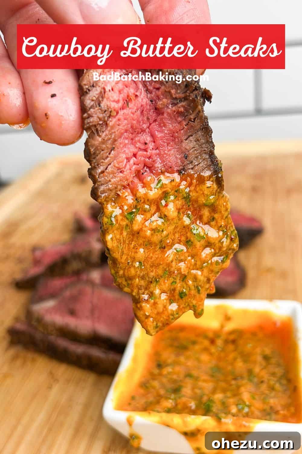 Rustic Herb Butter Steak 16 Another mouth-watering shot of cowboy butter steak, ideal for Pinterest inspiration