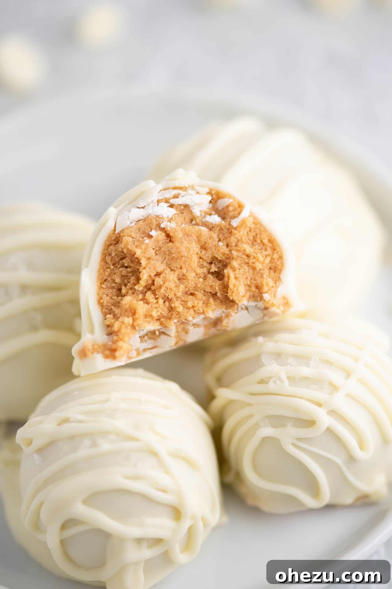 No-Bake White Chocolate Peanut Butter Delights 11 peanut butter truffle filling