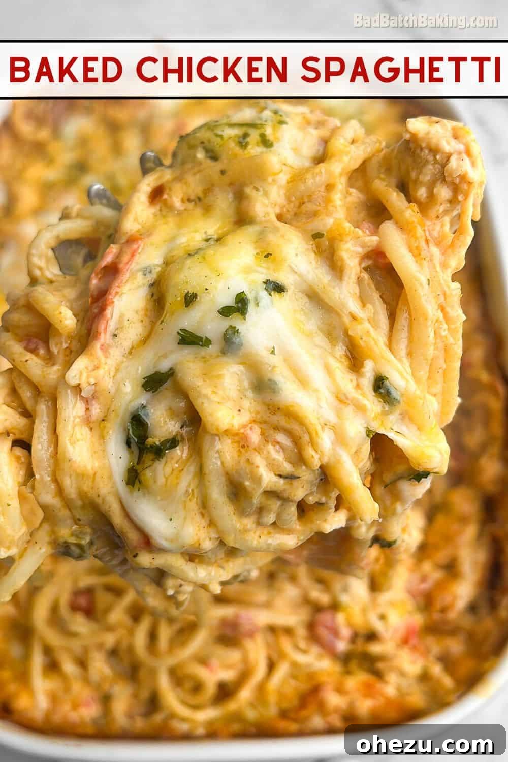 close-up of chicken spaghetti