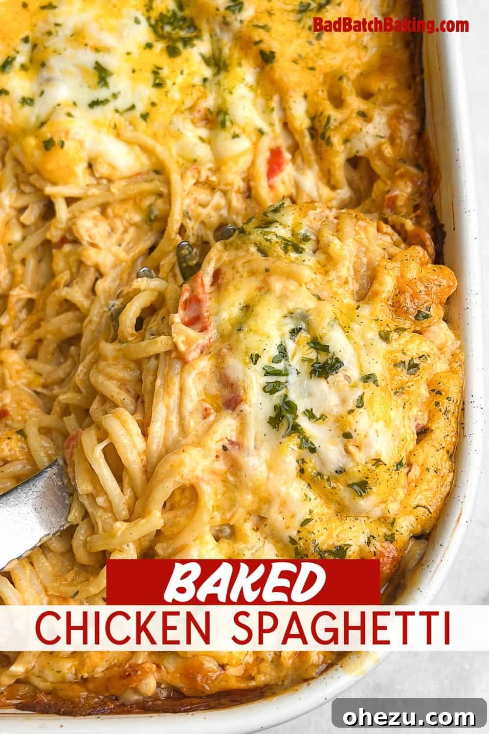 serving of chicken spaghetti