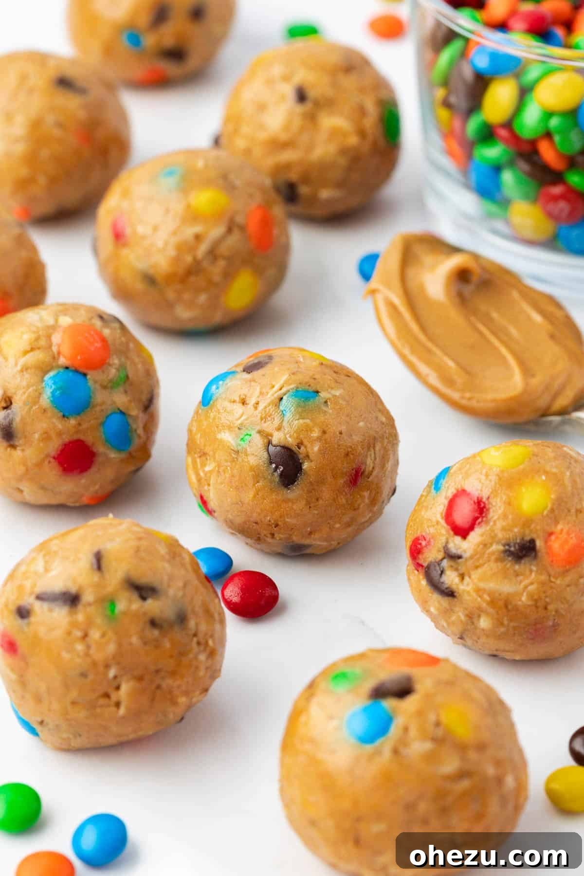 Ultimate Monster Cookie Fuel Bites 13 A final close-up of monster cookie bites, emphasizing their delectable appearance.