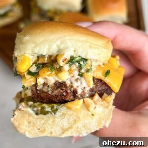 street corn cheeseburger sliders