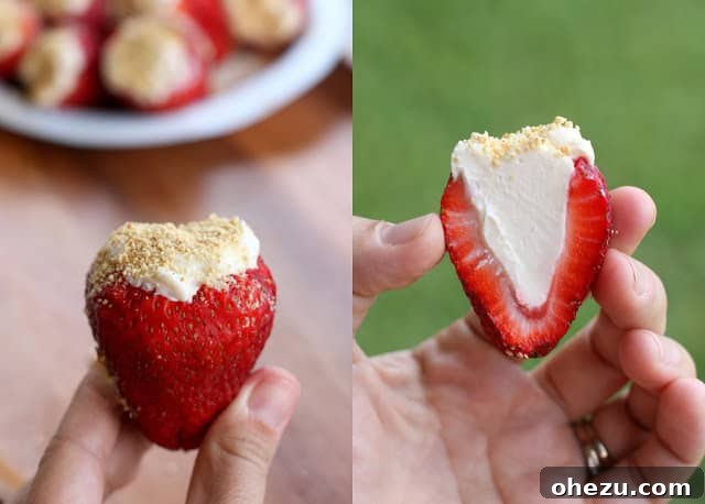 Cheesecake Stuffed Strawberries