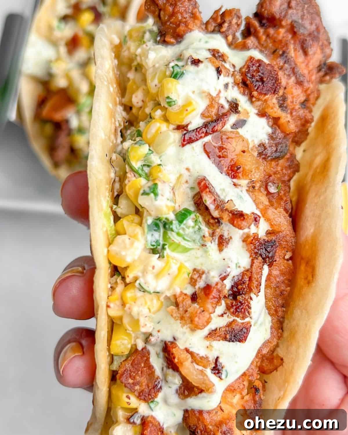 Over 20 Must-Try Recipes for Your Memorial Day Cookout 11 Mouthwatering Fried Chicken Street Corn Tacos with Jalapeno Lime Ranch.