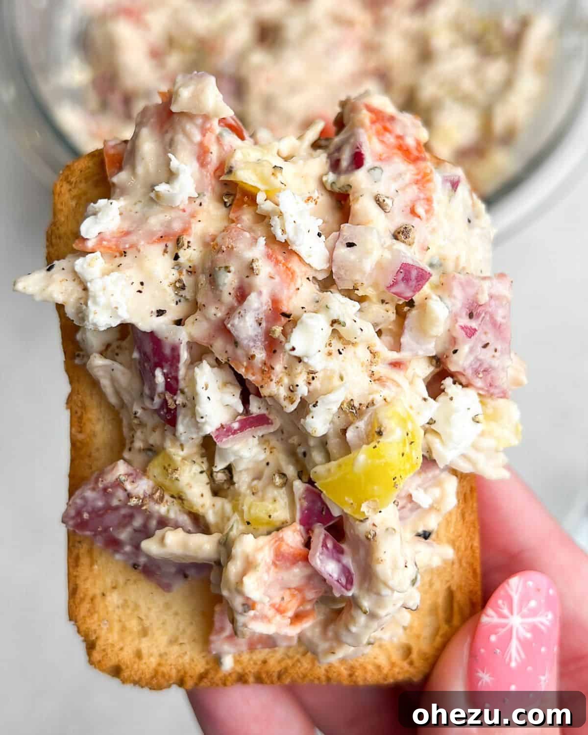 Over 20 Must-Try Recipes for Your Memorial Day Cookout 5 Refreshing Italian Grinder Chicken Salad with vibrant ingredients.