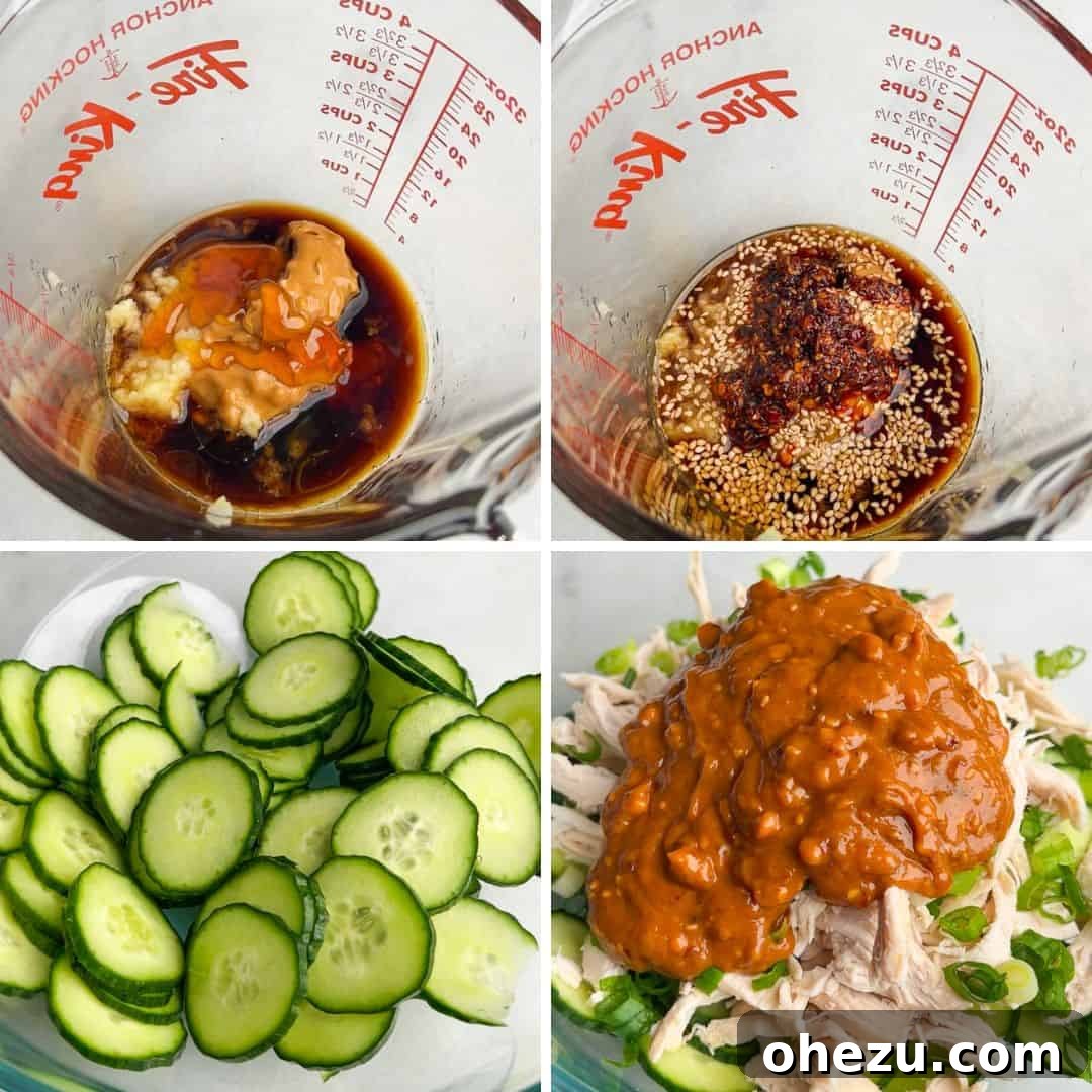how to make thai chicken salad with cucumbers
