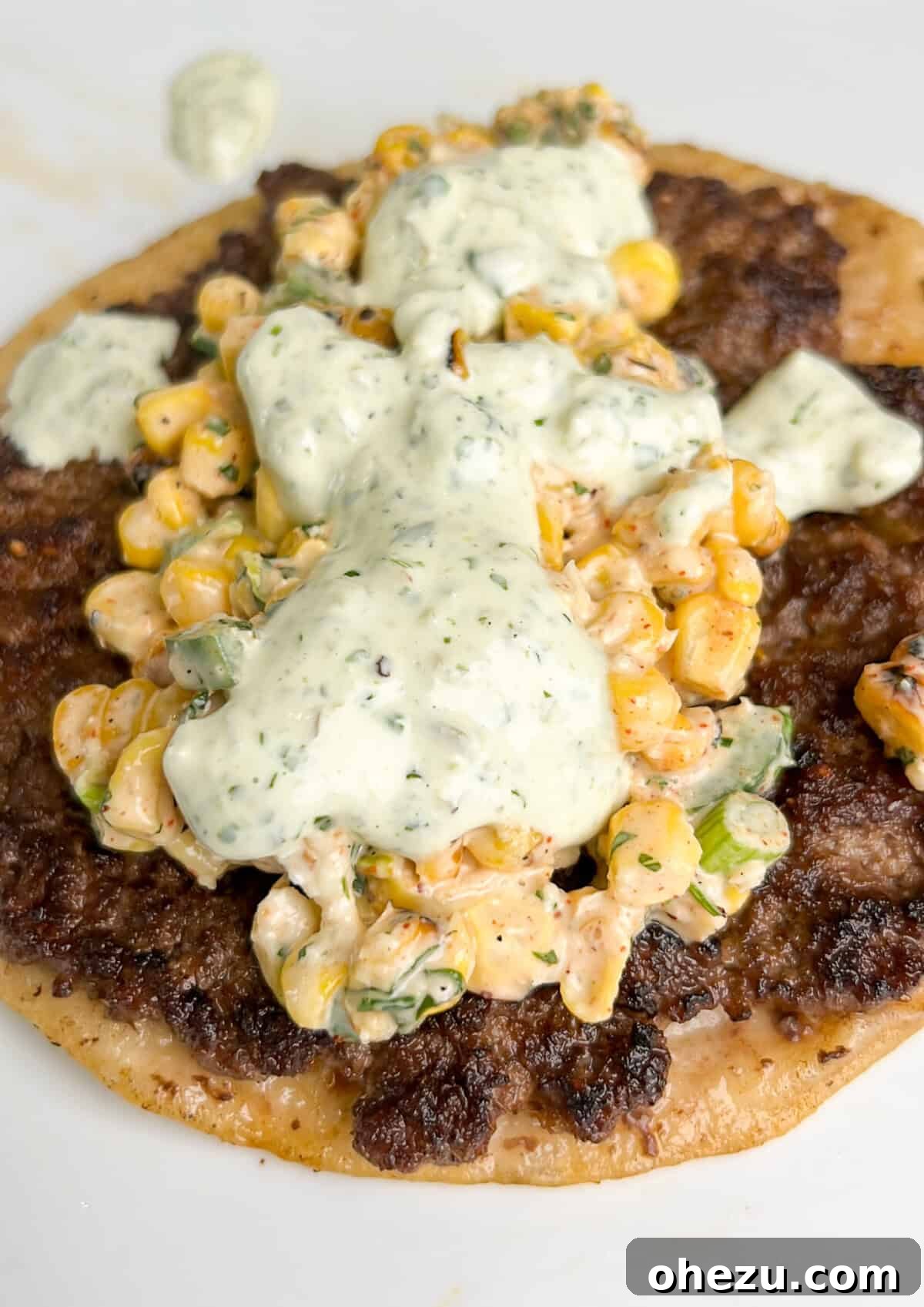 25 Effortless Meals for Busy School Days 6 Gourmet Street Corn Smash Burger Tacos with creamy dressing