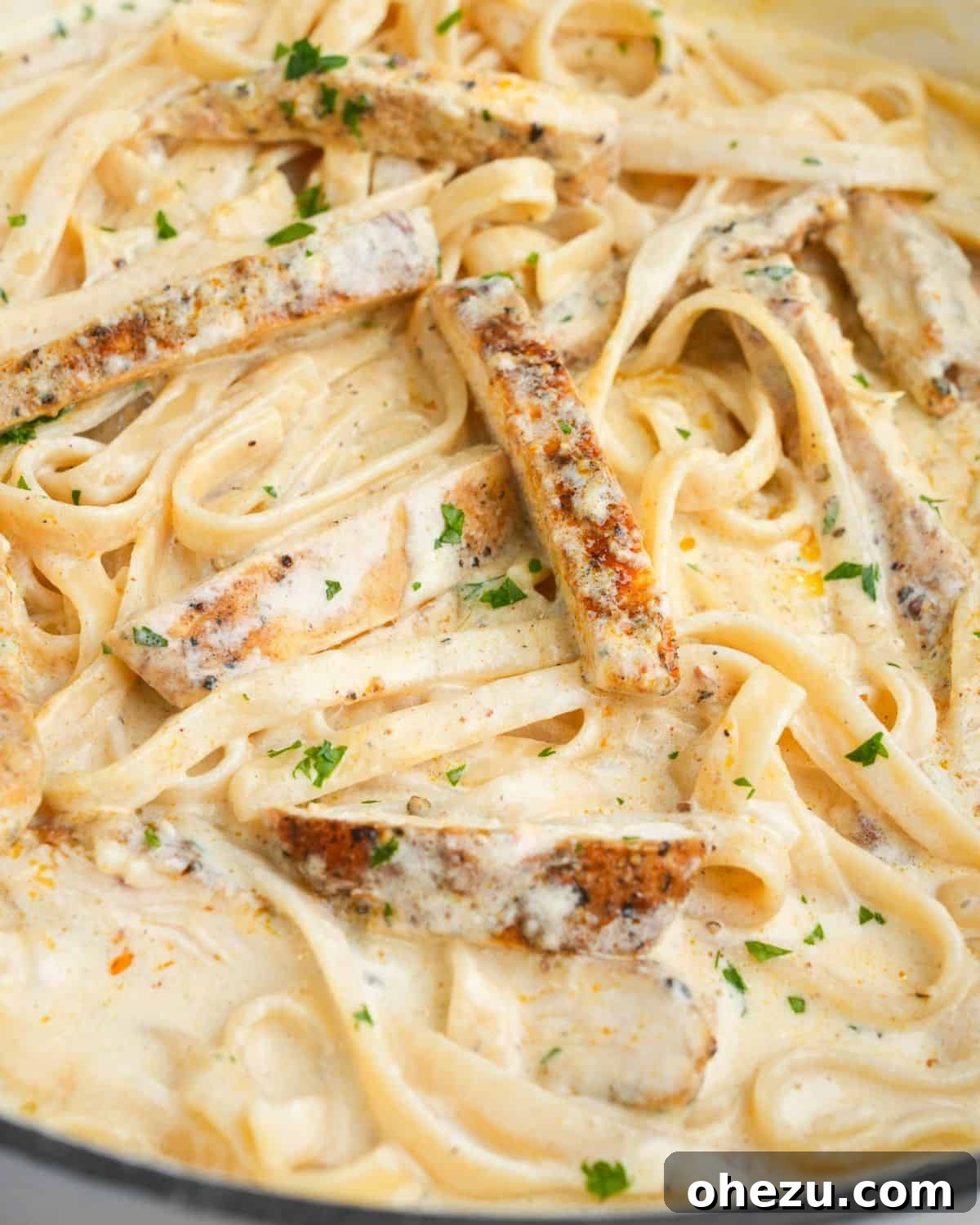 The Ultimate Creamy Chicken Alfredo 3 chicken alfredo in a large stockpot