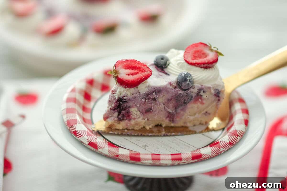 White Chocolate Berry Ice Cream Cookie Pie