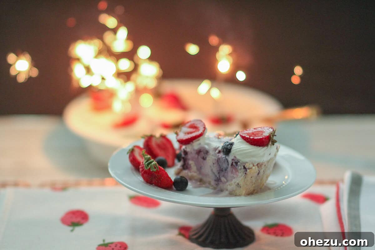 White Chocolate Strawberry Blueberry Ice Cream Cookie Pie