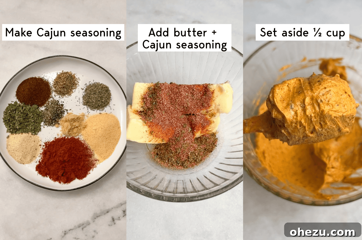 Bayou Blast Turkey 5 steps for making thanksgiving turkey and spreading on the butter