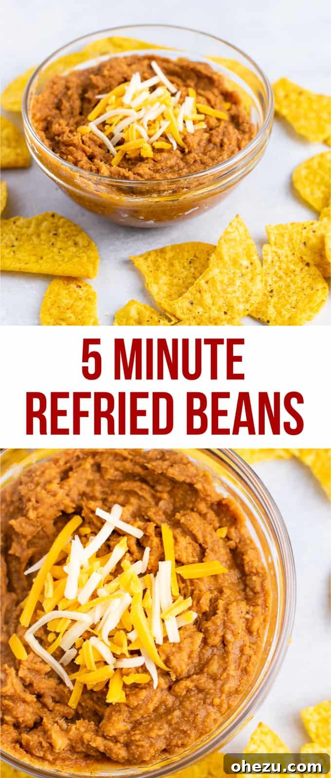 Effortless 5 Minute Refried Beans 11 Pin this 5-minute homemade refried beans recipe for later!