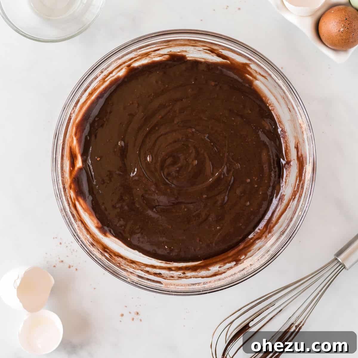 brownie batter mixed together