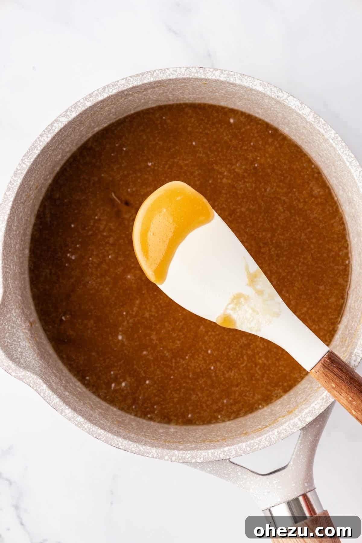 toffee in a sauce pan