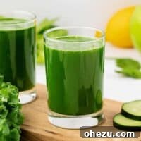 green juice in a glass