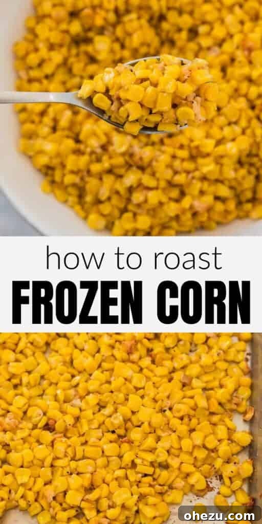 Image with text "How to roast frozen corn"
