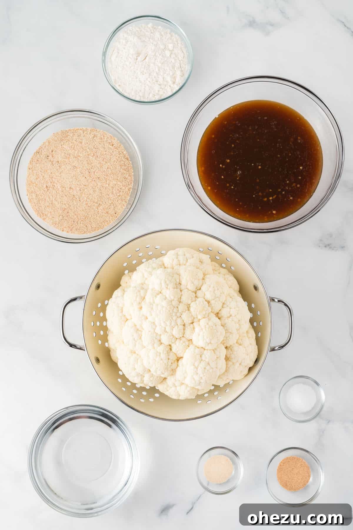 ingredients needed to make teriyaki cauliflower
