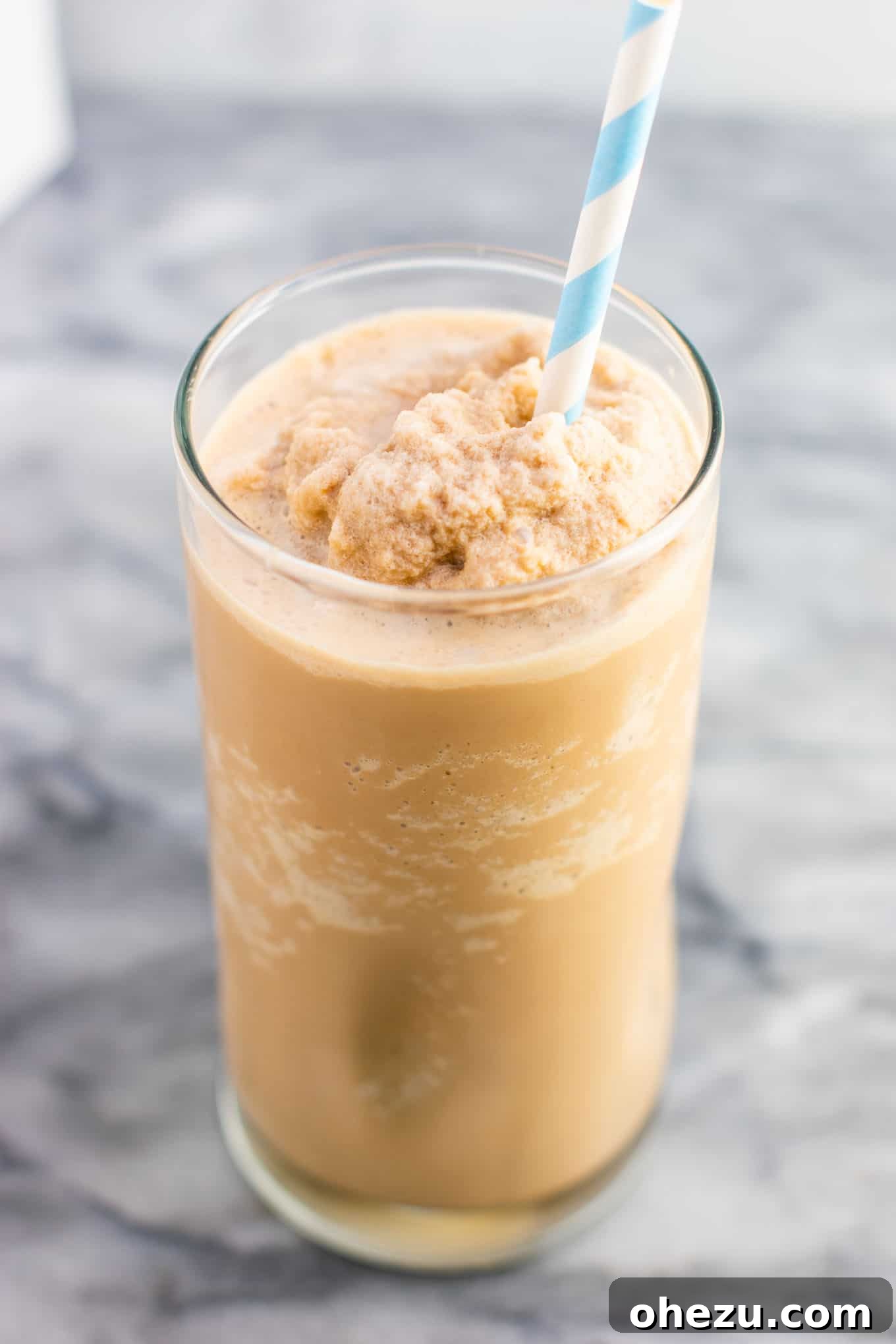 Easy frozen coffee recipe. Make this at home instead of spending $5 at Starbucks! So easy and tastes like a treat!