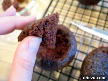 Step-by-step guide showing how to remove a cone from a cupcake for filling.