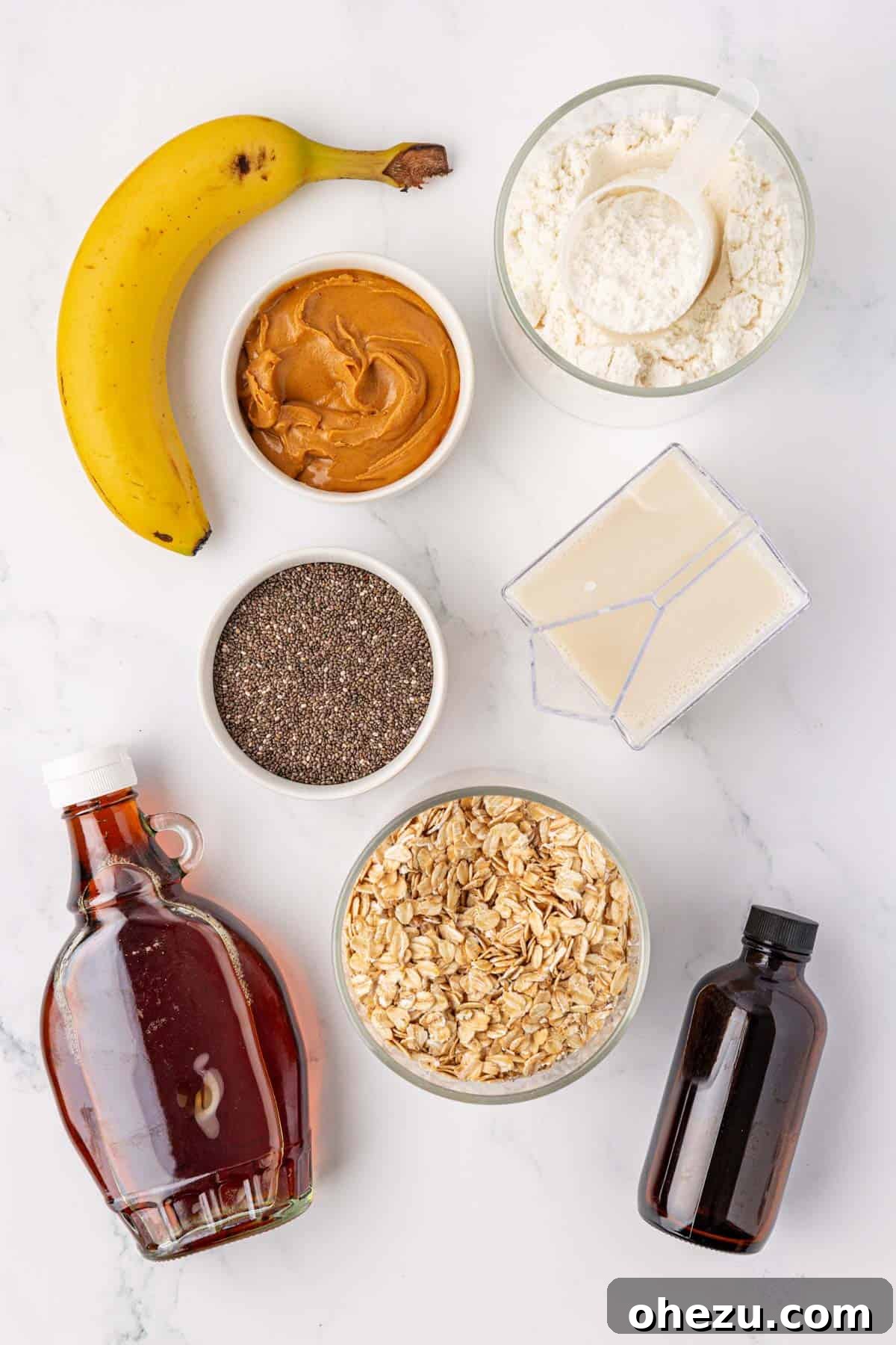 ingredients to make protein overnight oats