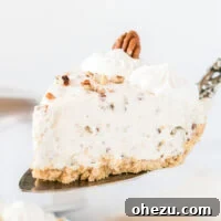 pecan cream pie slice
