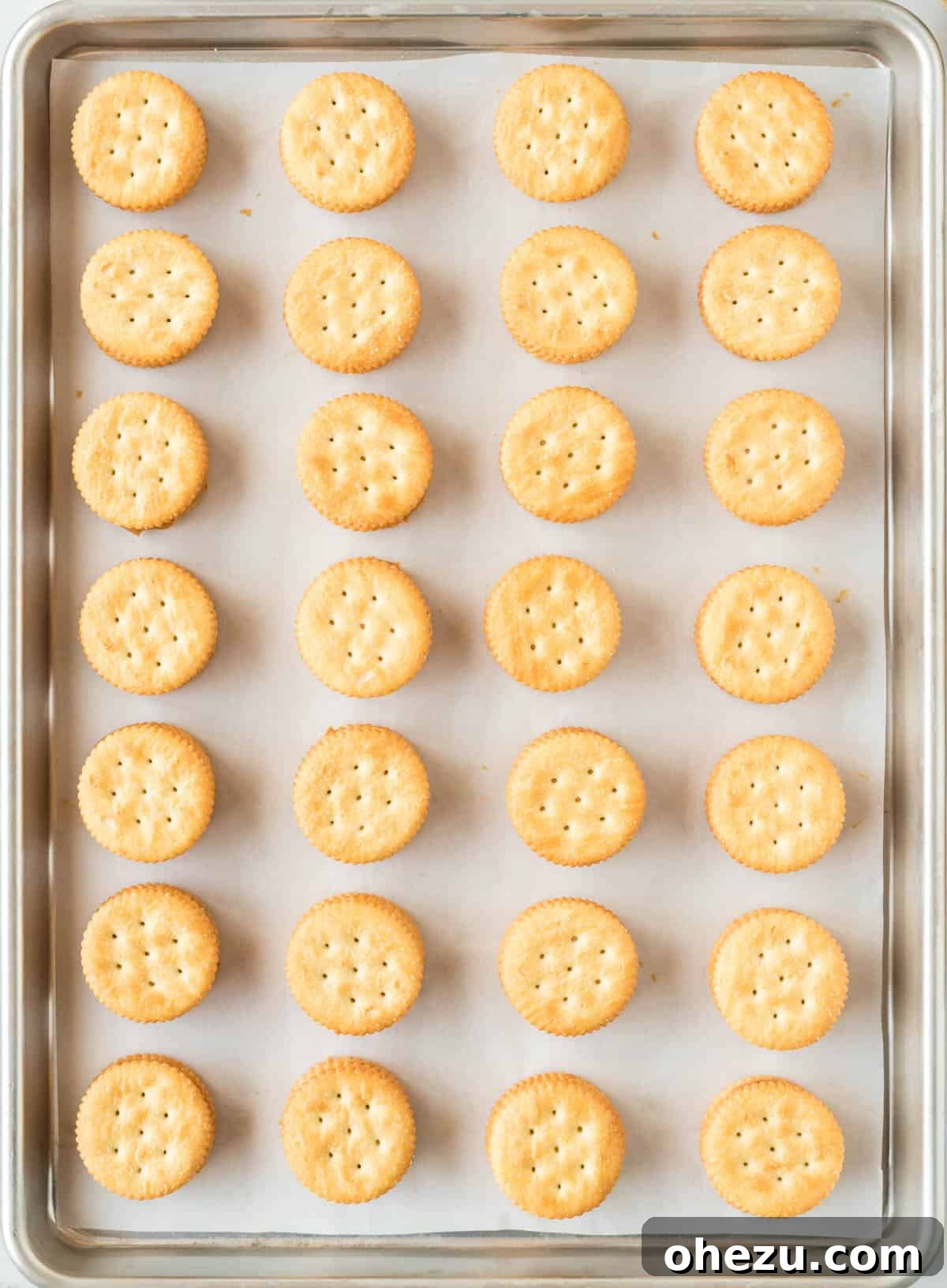 More Ritz cracker cookie sandwiches ready for chocolate dipping