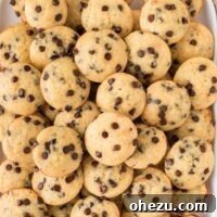 Mini chocolate chip muffins stacked beautifully on a platter, ready to eat.
