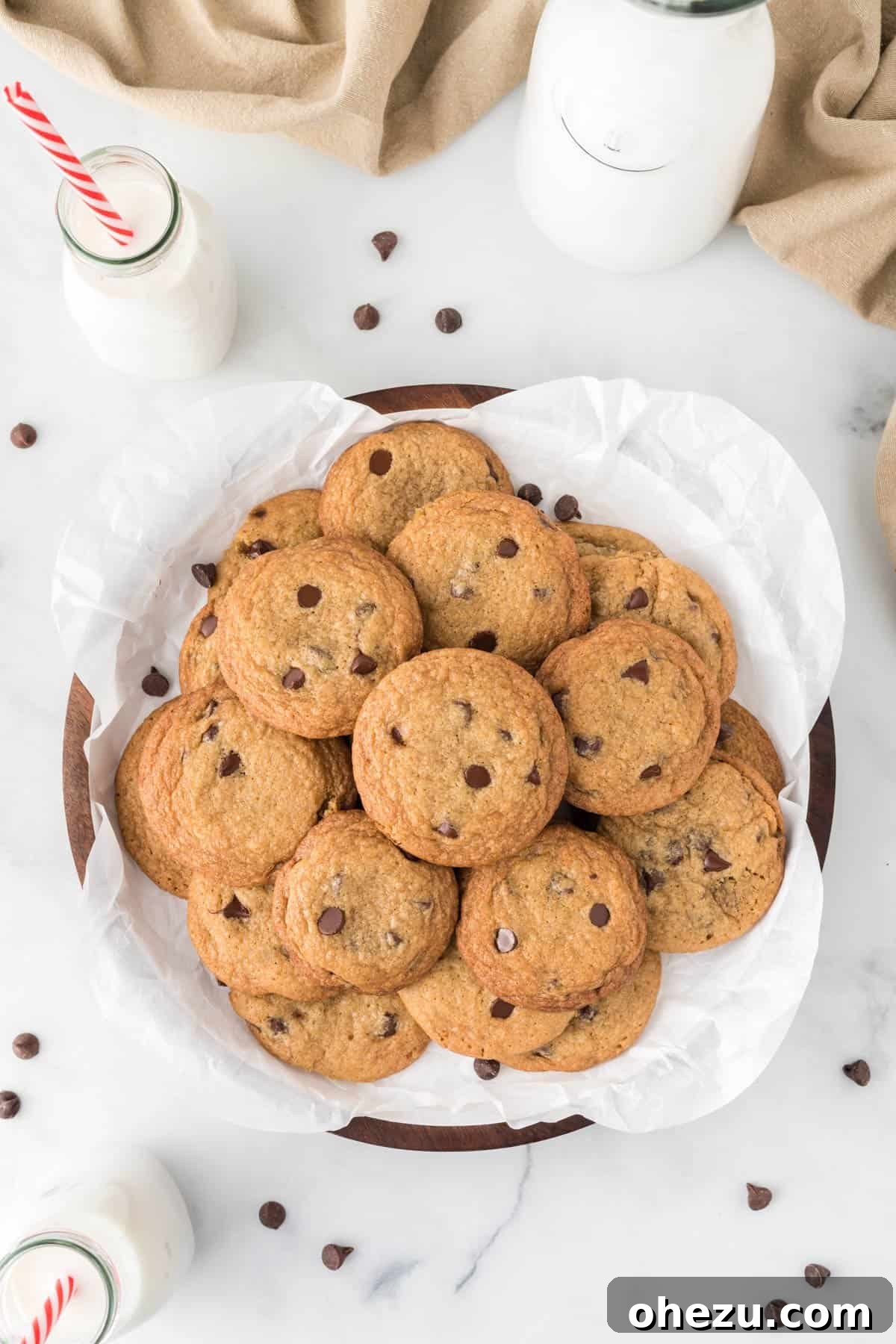 Decadent Dairy-Free Chocolate Chip Cookies 15 More dairy-free chocolate chip cookies on a platter