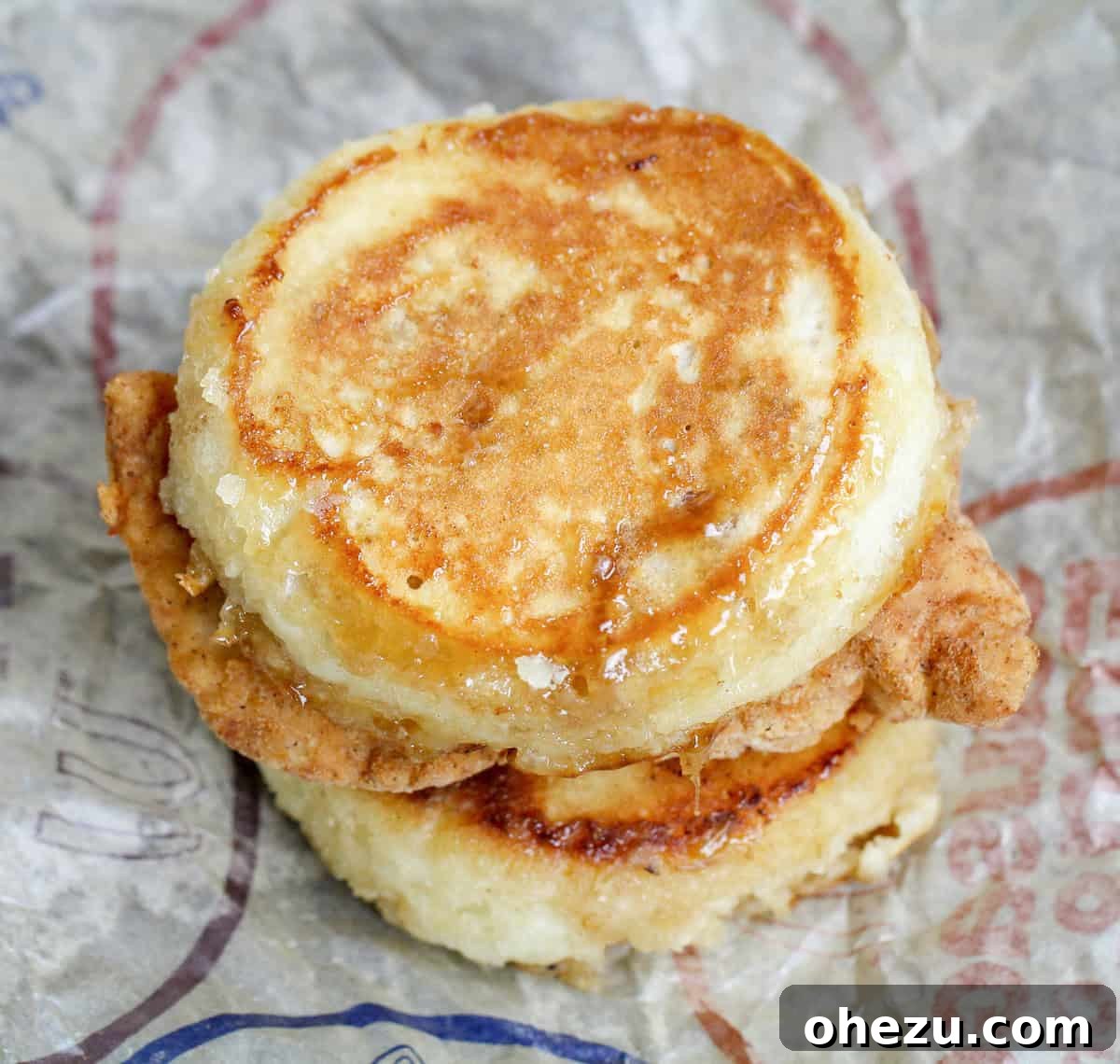 Homemade Chicken McGriddles: Better Than McDonald's Original 3 Close-up of Homemade Chicken McGriddle Sandwich