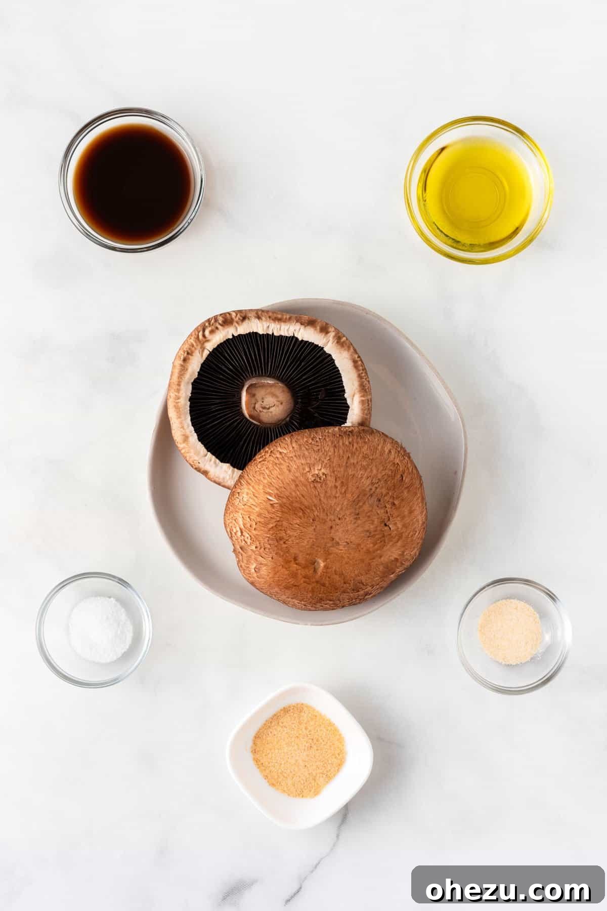 Perfect Air Fryer Portobello 3 ingredients to make air fryer portobello mushrooms