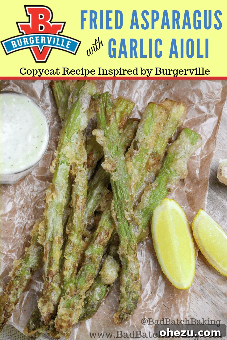 Burgerville-Inspired Crispy Asparagus Fries with Garlic Aioli 4 Close-up of Crispy Fried Asparagus Spears