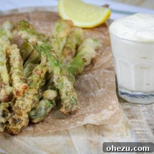 Crispy Fried Asparagus Spears with Garlic Aioli (Burgerville Copycat)