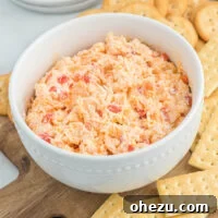 pimento cheese dip with crackers
