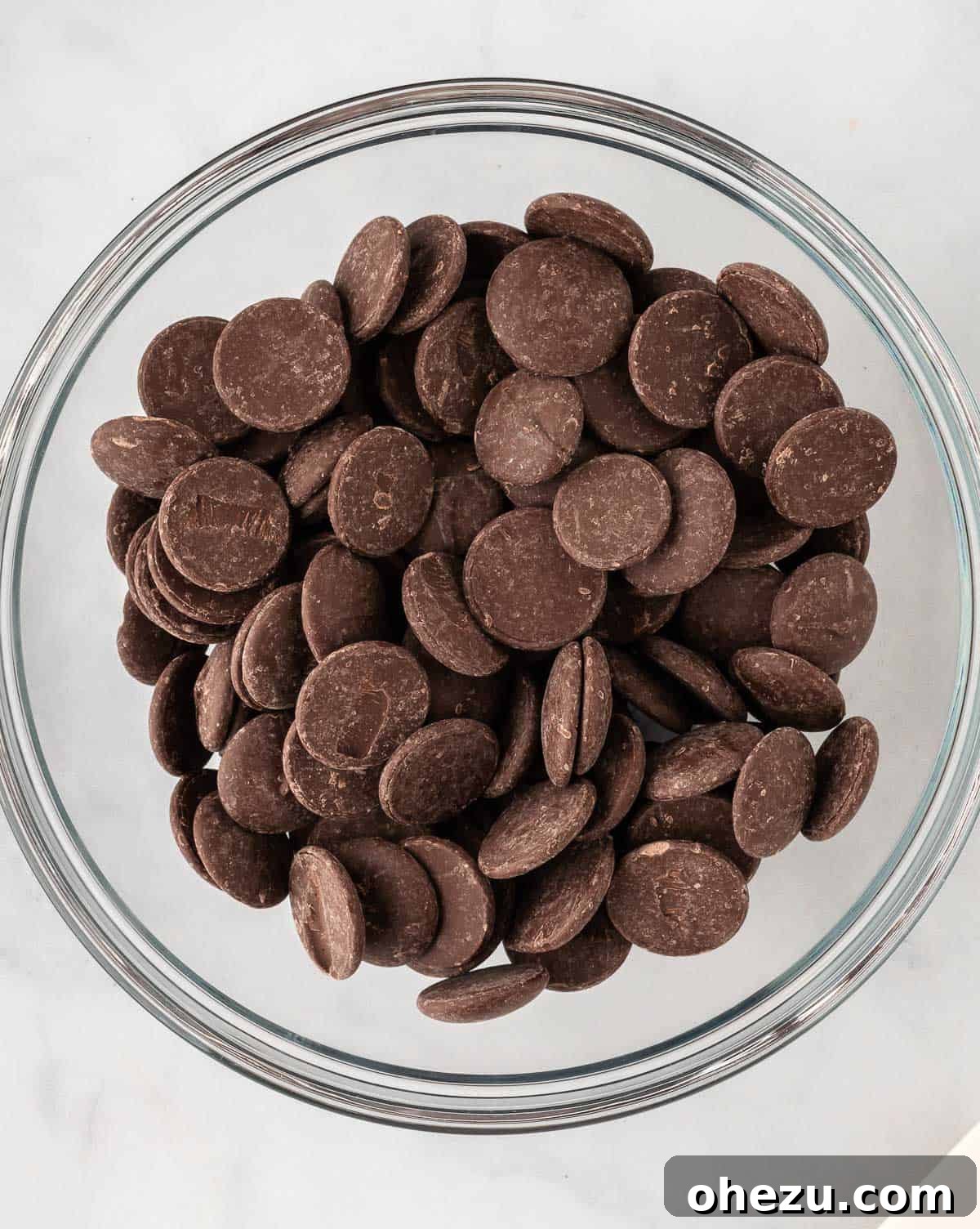 Wicked Oreo Truffles 10 Dark chocolate melting wafers in a bowl, before melting
