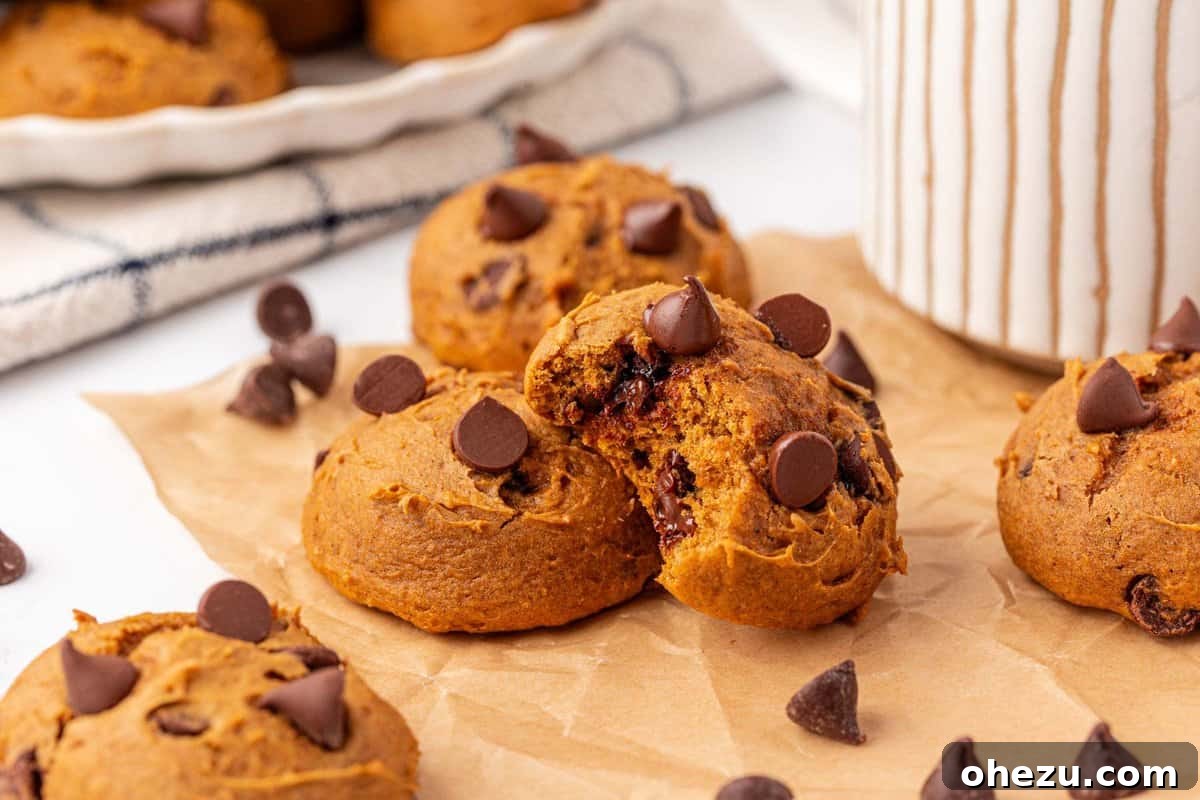 A vibrant display of cake mix pumpkin cookies, ready to be served and enjoyed during the autumn season.