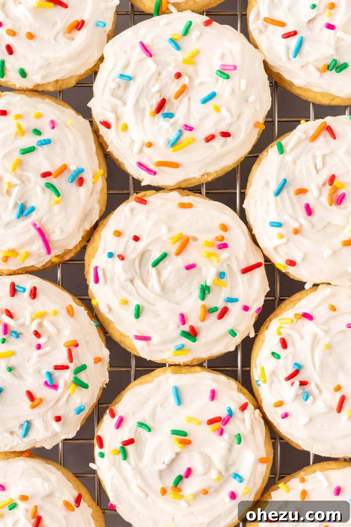 frosted sugar cookies with sprinkles for any occasion