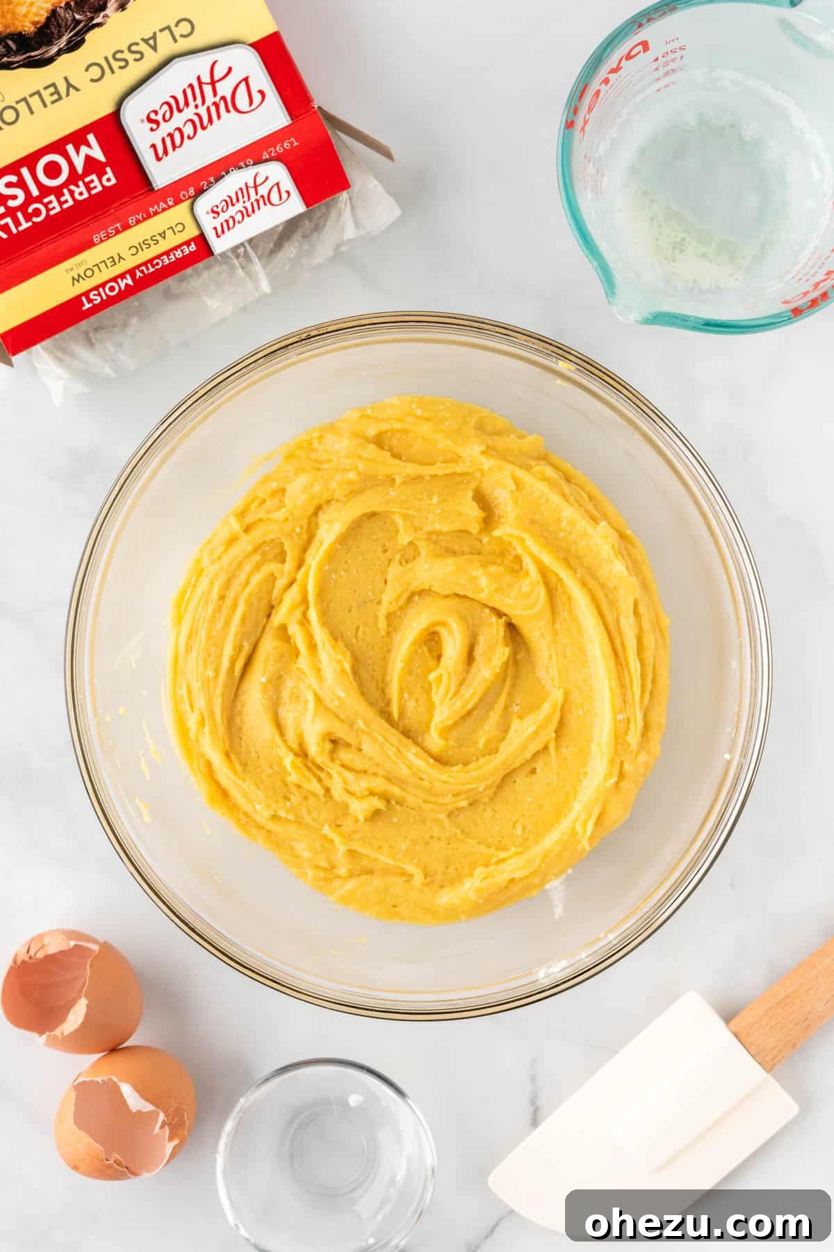 sugar cookie batter mixed together in a bowl