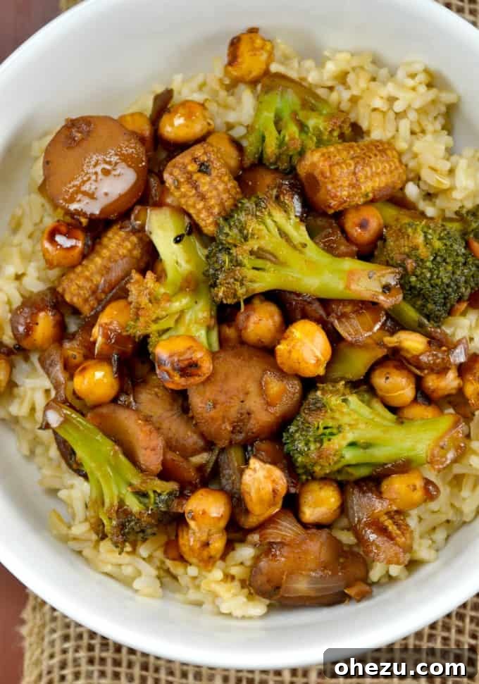 Build Your Bite Two Years Strong 6 Vegan Chickpea Stirfry Bowl - a healthy and popular Build Your Bite recipe