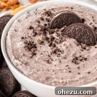 Oreo Dream Dip 14 Oreo Dip in a bowl with an irresistible creamy texture