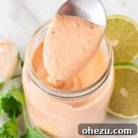 Homemade chipotle ranch dressing in a glass jar