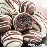 oreo balls on a serving plate